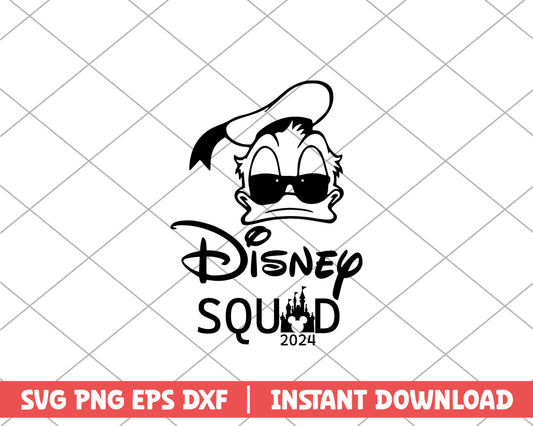 Donald disney squad 2024 disney svg