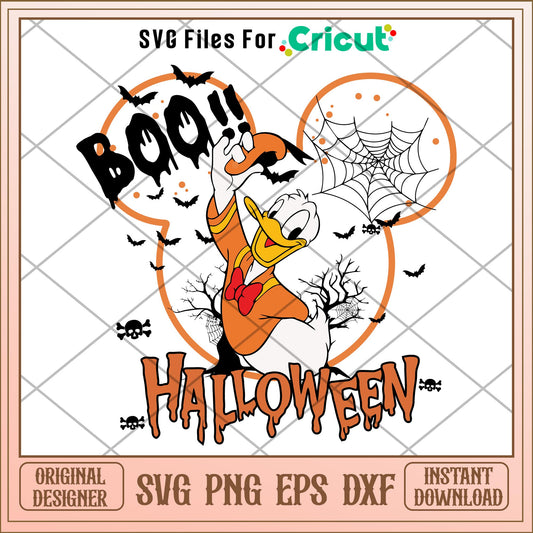 Donald  duck Boo halloween svg, Disney characters svg, Digital Download
