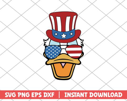 Donald duck america disney svg