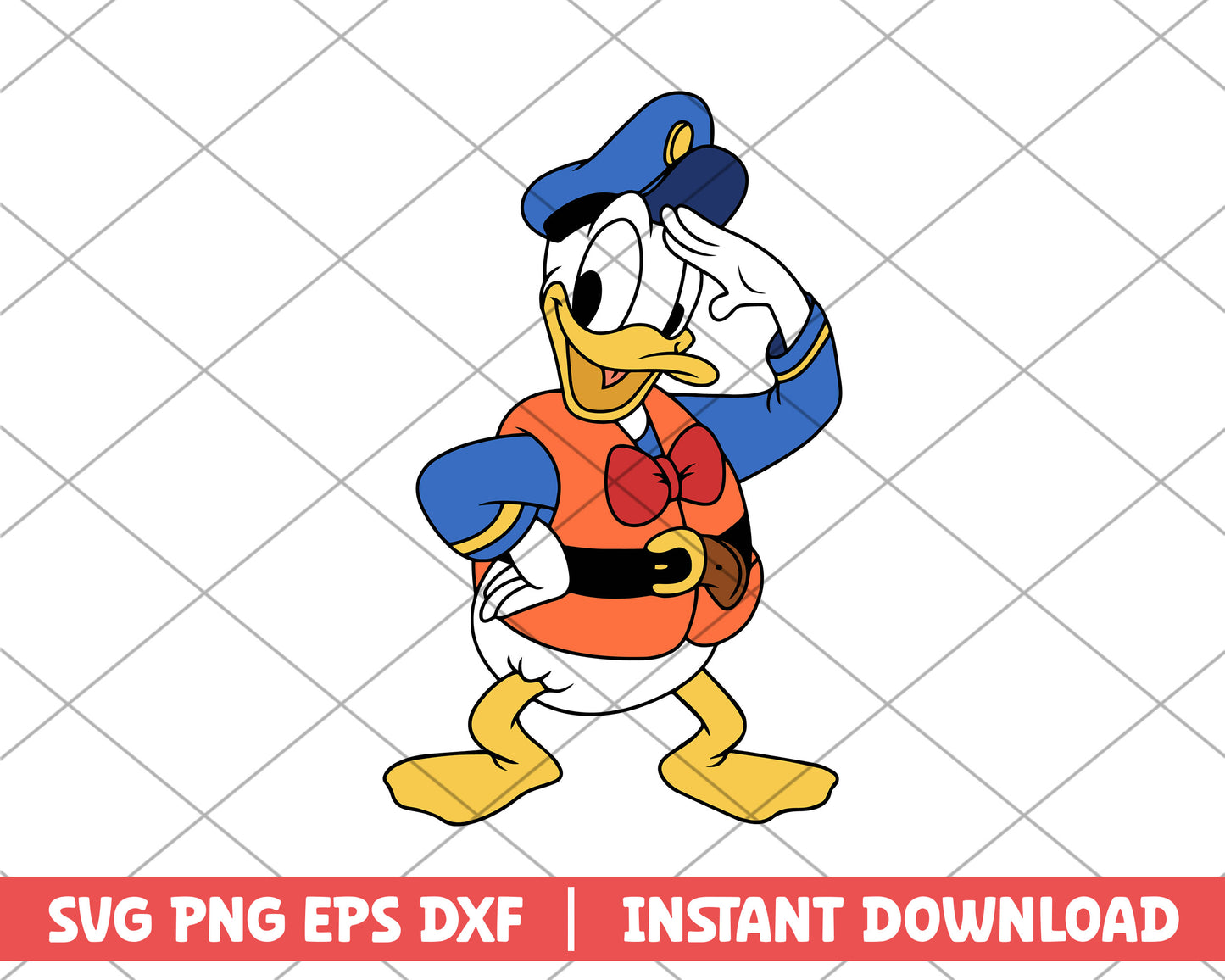 Donald duck character disney svg