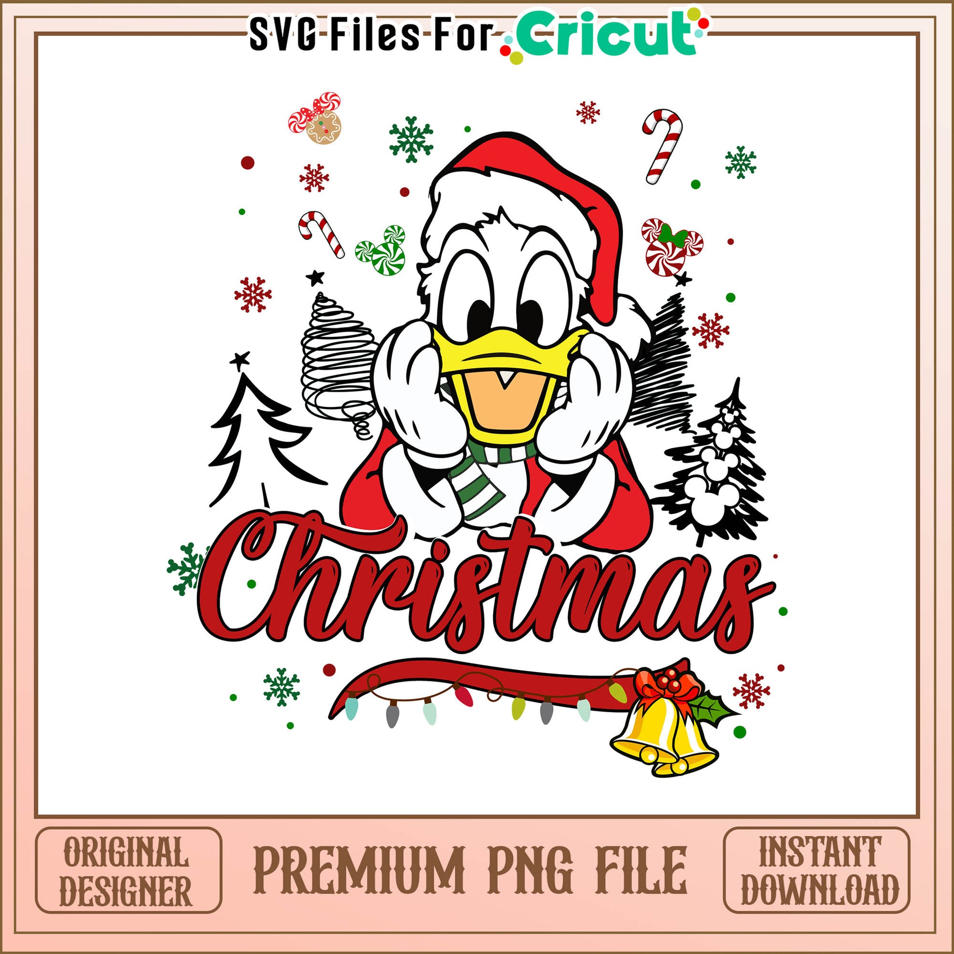 Donald duck christmas the bell png​, best donal duck cartoons png