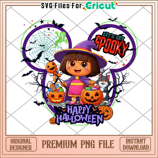 Dora happy halloween png, halloween​ costumes png, halloween time png