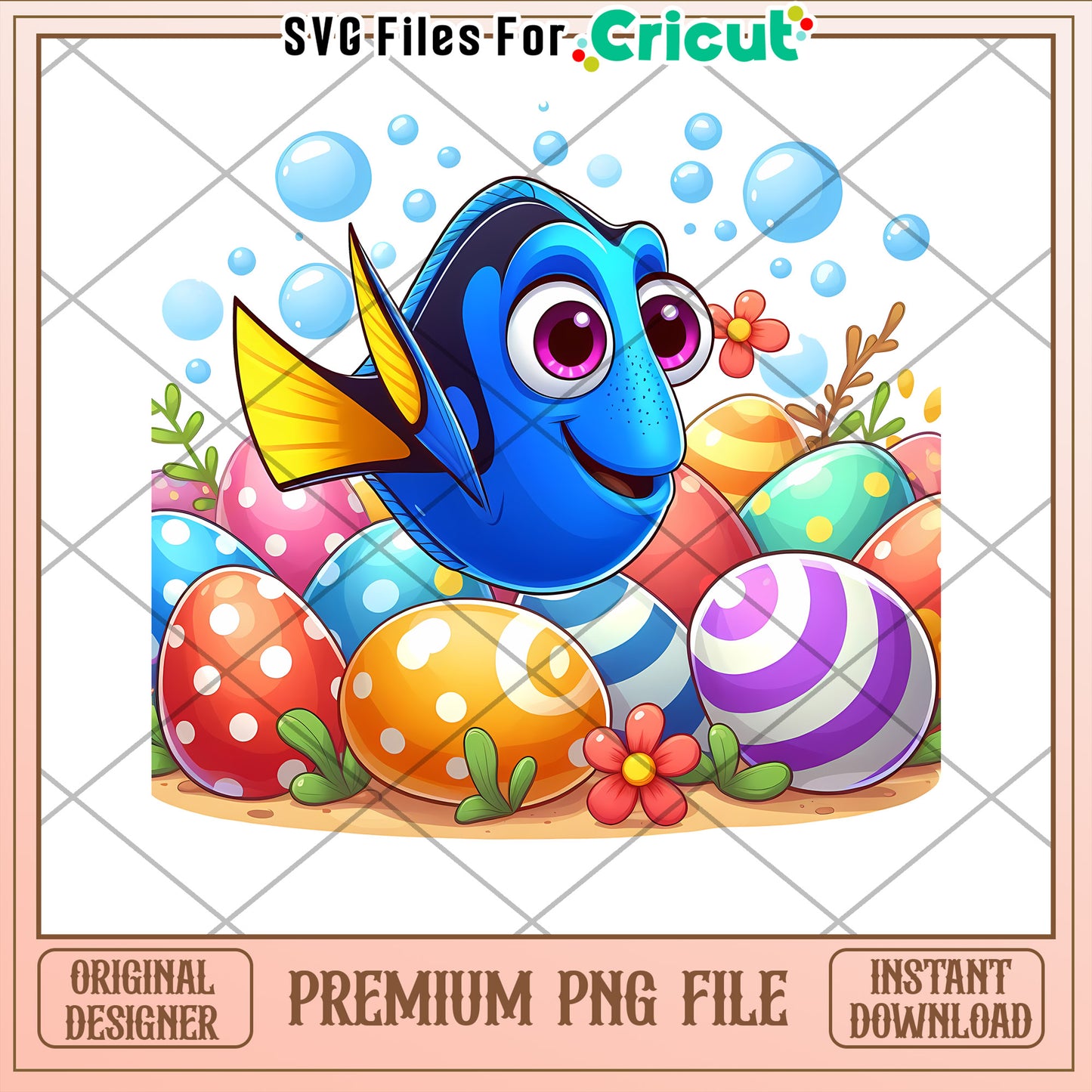 Dory Easter Eggs PNG Cricut