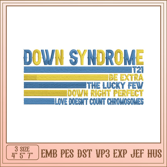 Down Syndrome Embroidery Design