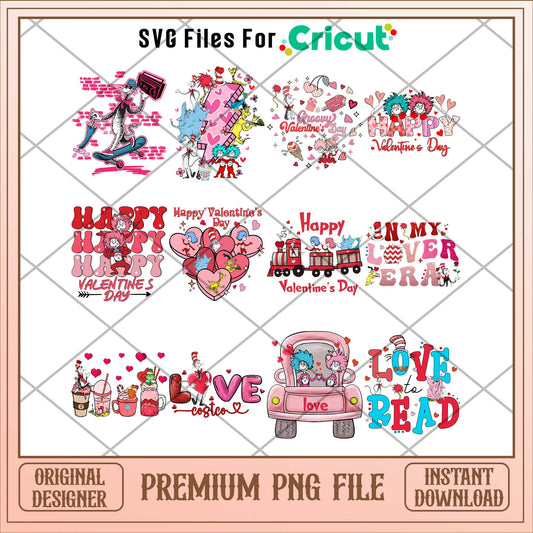 Dr.Seuss in love era png bundle