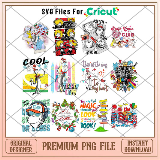 Dr.Seuss family png bundle 