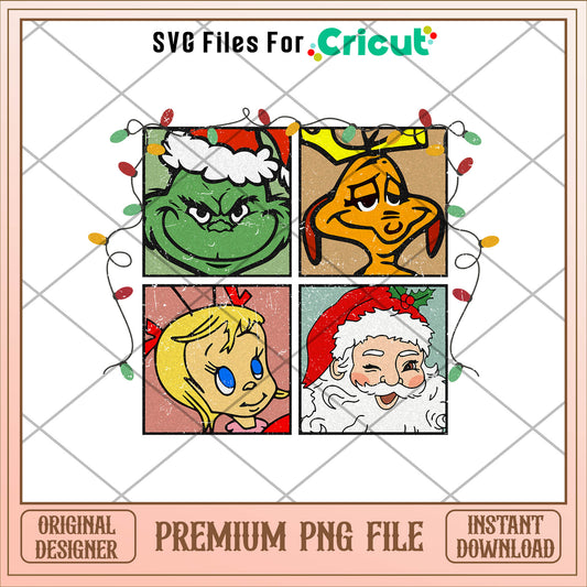 Dr.seuss the grinch character png, grinch png, christmas png