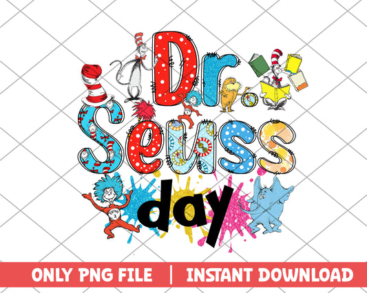 Dr.seuss day the cat in the hat with friends png 