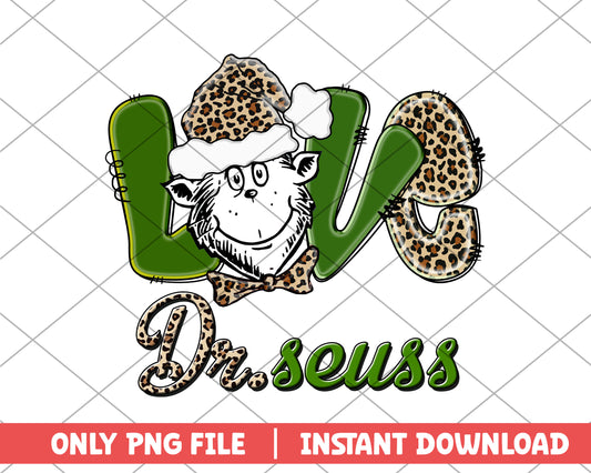 Dr.seuss love leopard pattern png