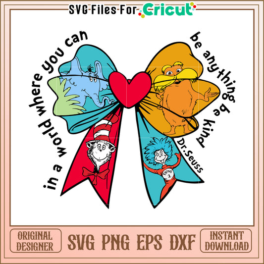 Dr Seuss Bow SVG, PNG, EPS, DXF