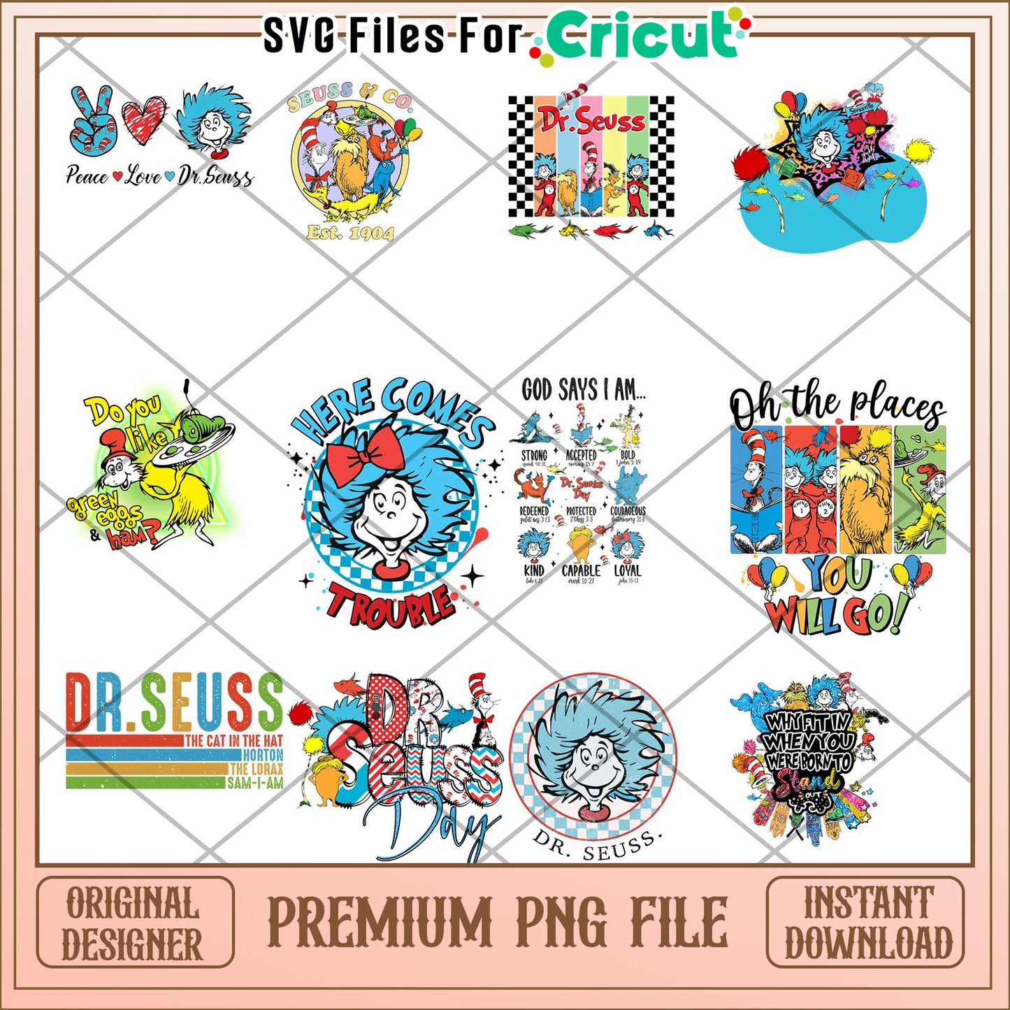 Dr Seuss Bundle PNG Files for Creative Projects Online