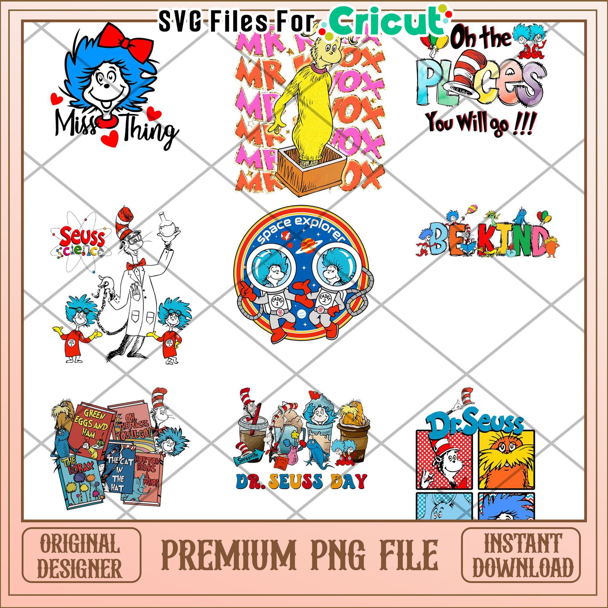 Dr Seuss Bundle Premium PNG Files for Creative Projects