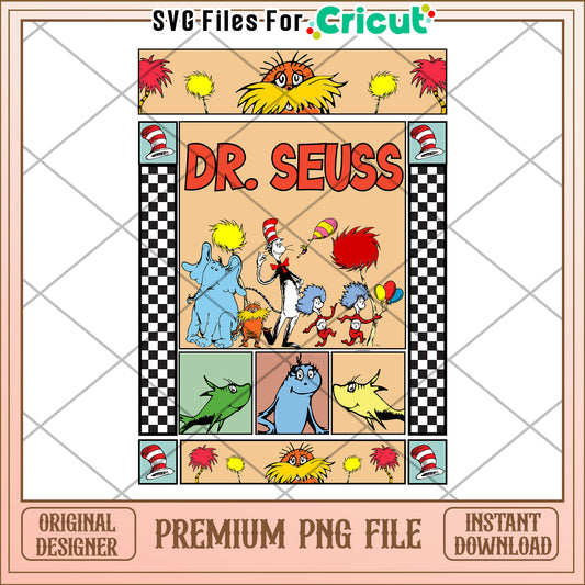 Dr Seuss Colorful PNG Artwork for Kids Instant Download