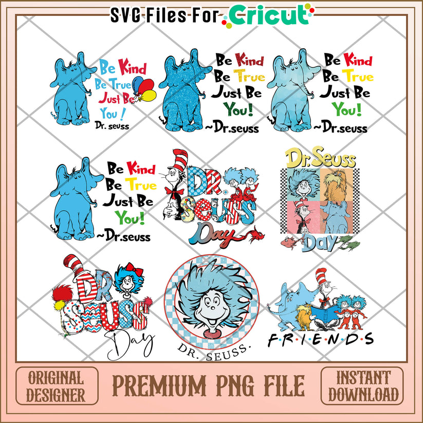 Dr Seuss Day Bundle Fun PNG Designs for Instant Use – svg files for cricut