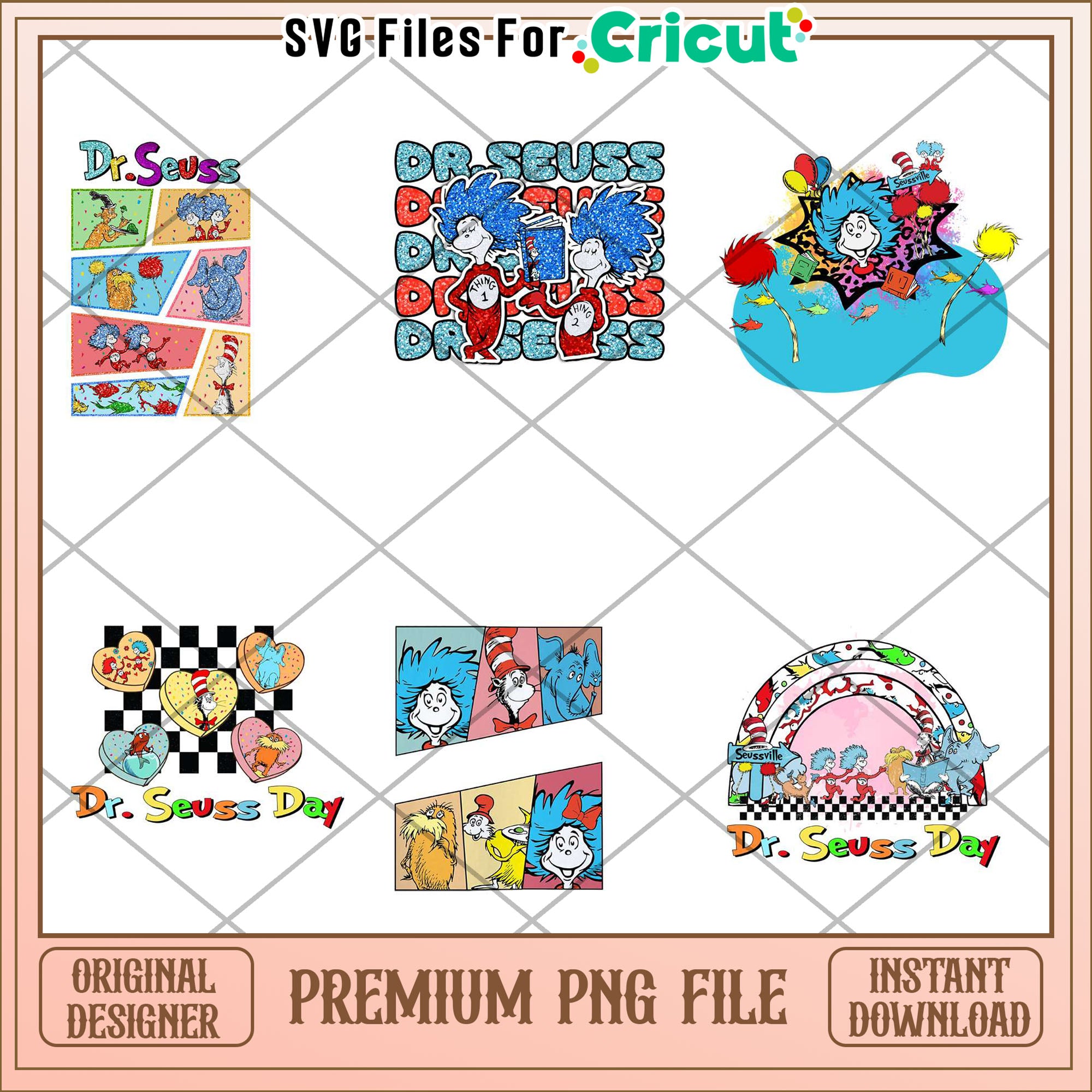 Dr Seuss Day Bundle PNG Creative Designs for Fun Crafts – svg files for ...