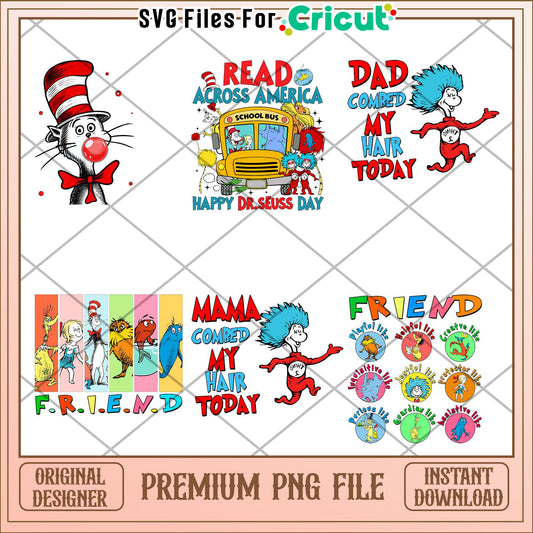 Dr Seuss Day Bundle PNG Designs for Creative Projects