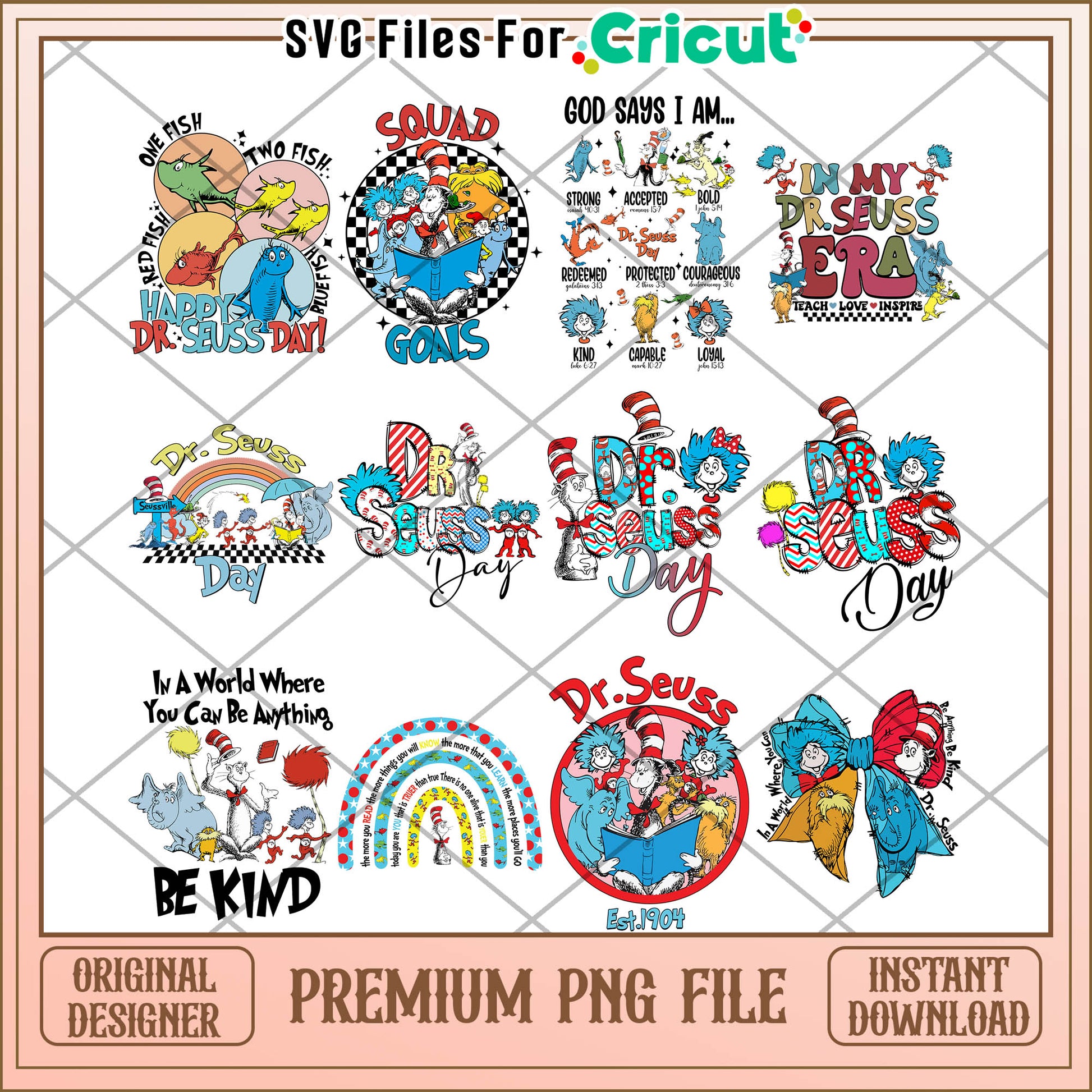 Dr Seuss Day Bundle PNG Fun Designs for Creative Projects