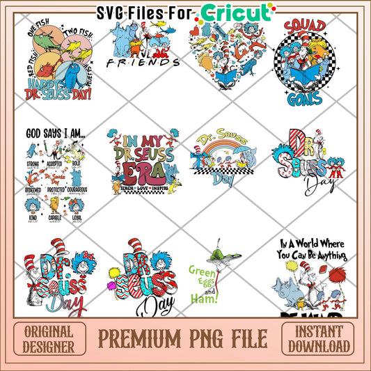 Dr Seuss Day Bundle Premium PNG Files for Creative Projects