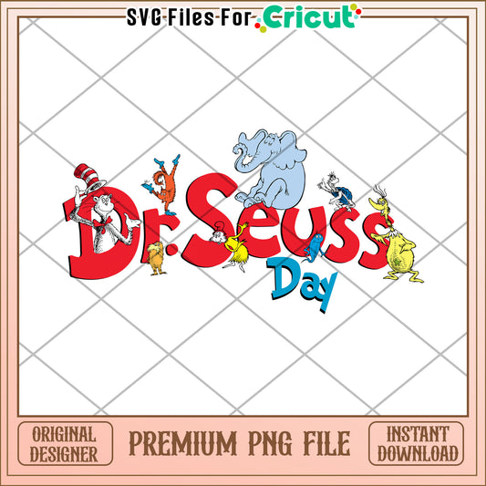 Dr Seuss Day Colorful Illustration PNG File Download