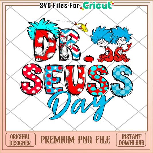 Dr Seuss Day Colorful PNG Design for Fun Celebrations