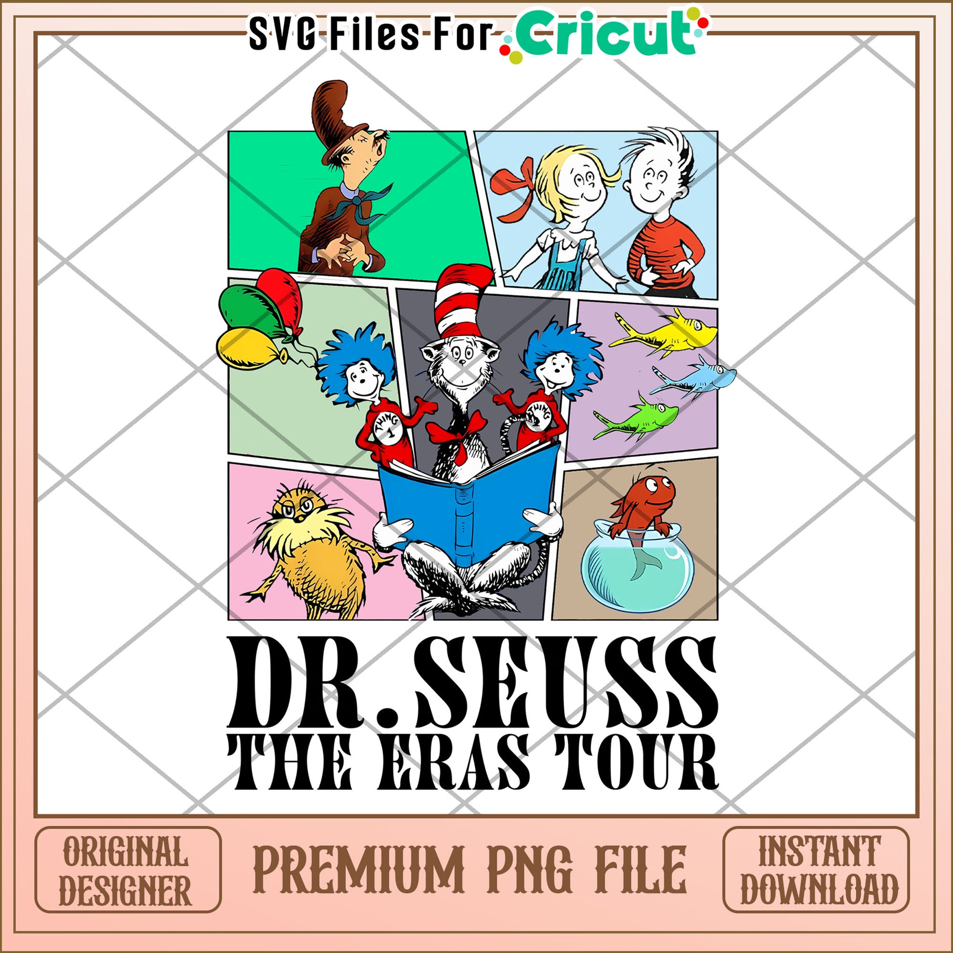 Dr Seuss Eras Tour PNG Sublimation