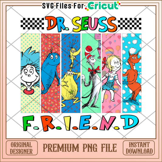 Dr Seuss Friends Colorful PNG Download for Crafts