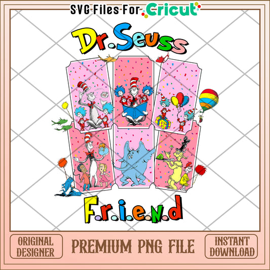 Dr Seuss Friends Colorful PNG Download for Kids Crafts