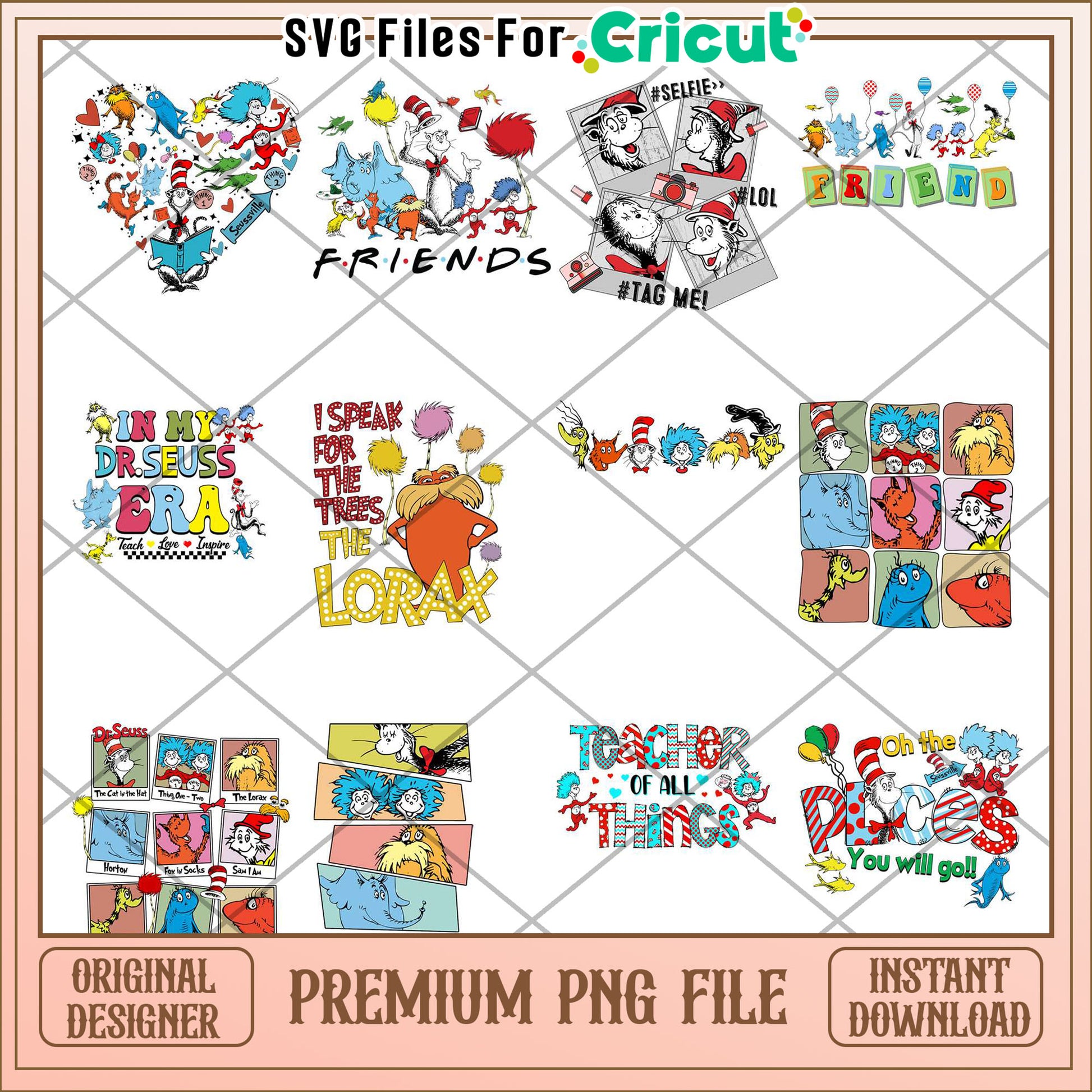 Dr Seuss Friends PNG Bundle for Creative Projects Download