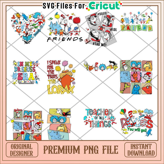 Dr Seuss Friends PNG Bundle for Creative Projects Download