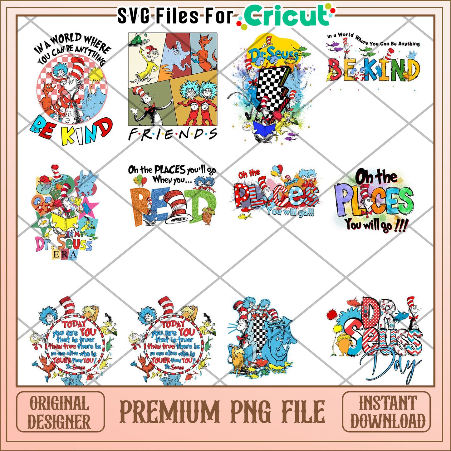 Dr Seuss Inspired Bundle PNG Creative Designs Download
