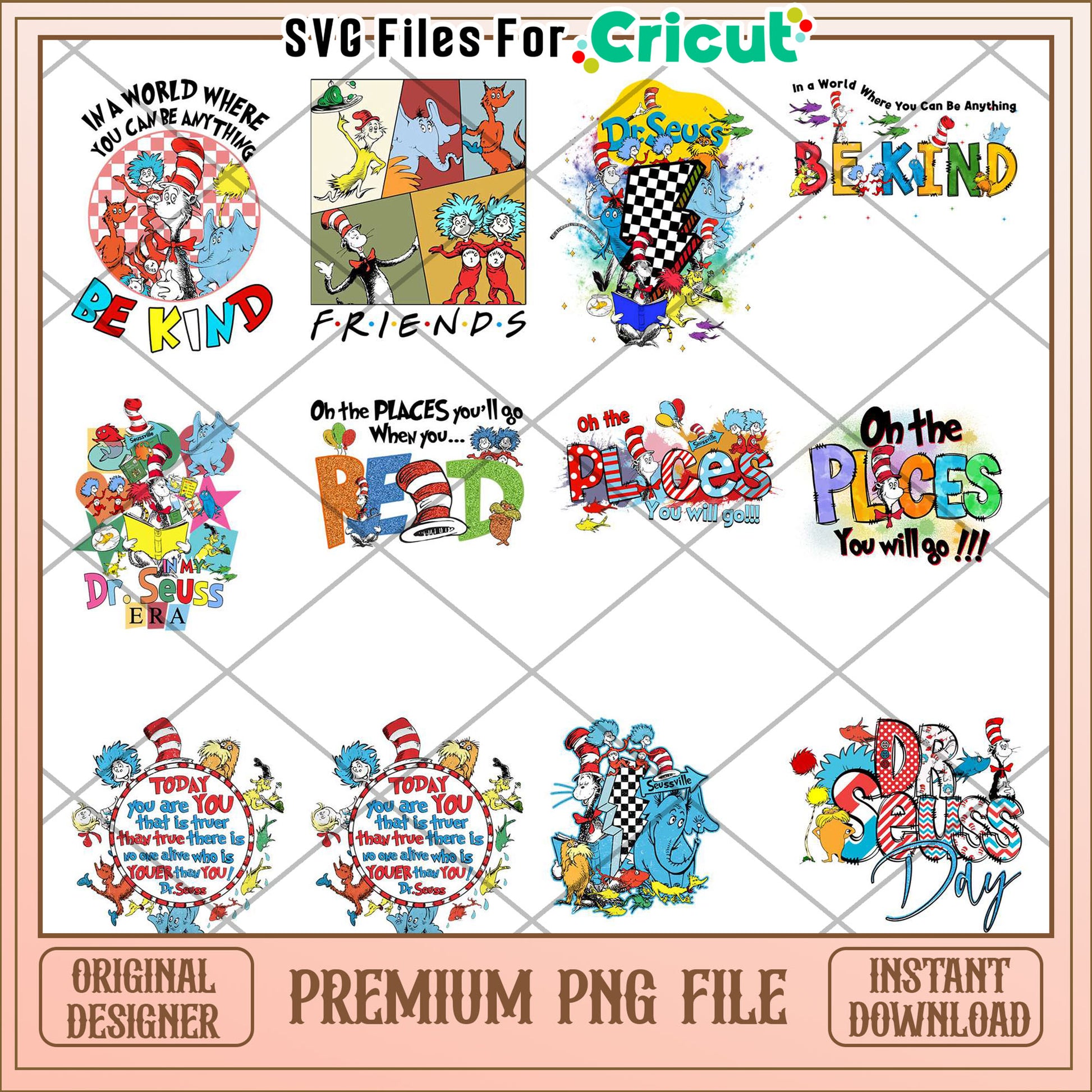 Dr Seuss Inspired Bundle PNG Creative Designs Download