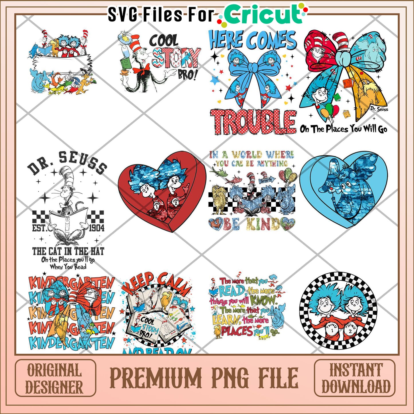 Dr Seuss Inspired Bundle PNG Fun for Creative Projects