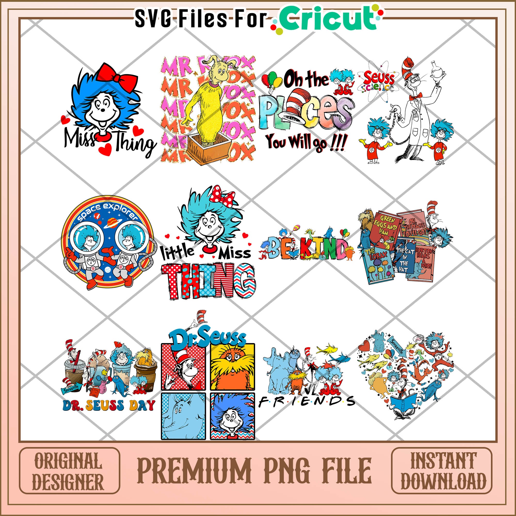 Dr Seuss Inspired Bundle PNG Fun for Kids and Crafts – svg files for cricut