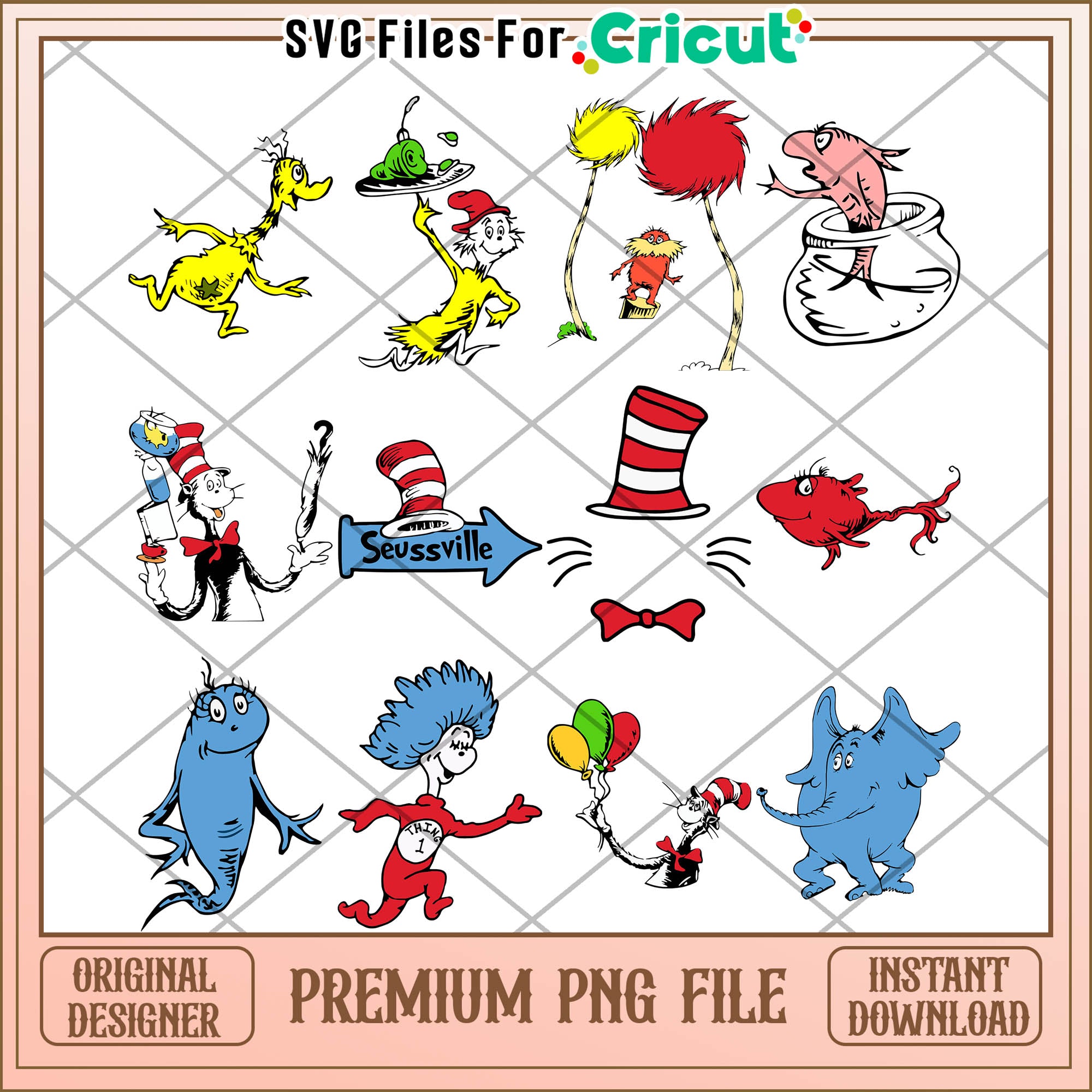 Dr Seuss Inspired Fun Bundle PNG for Creative Projects – svg files for ...