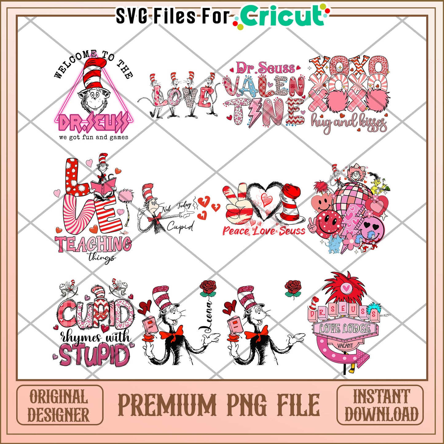 Dr Seuss Love Bundle PNG for Creative Projects Download