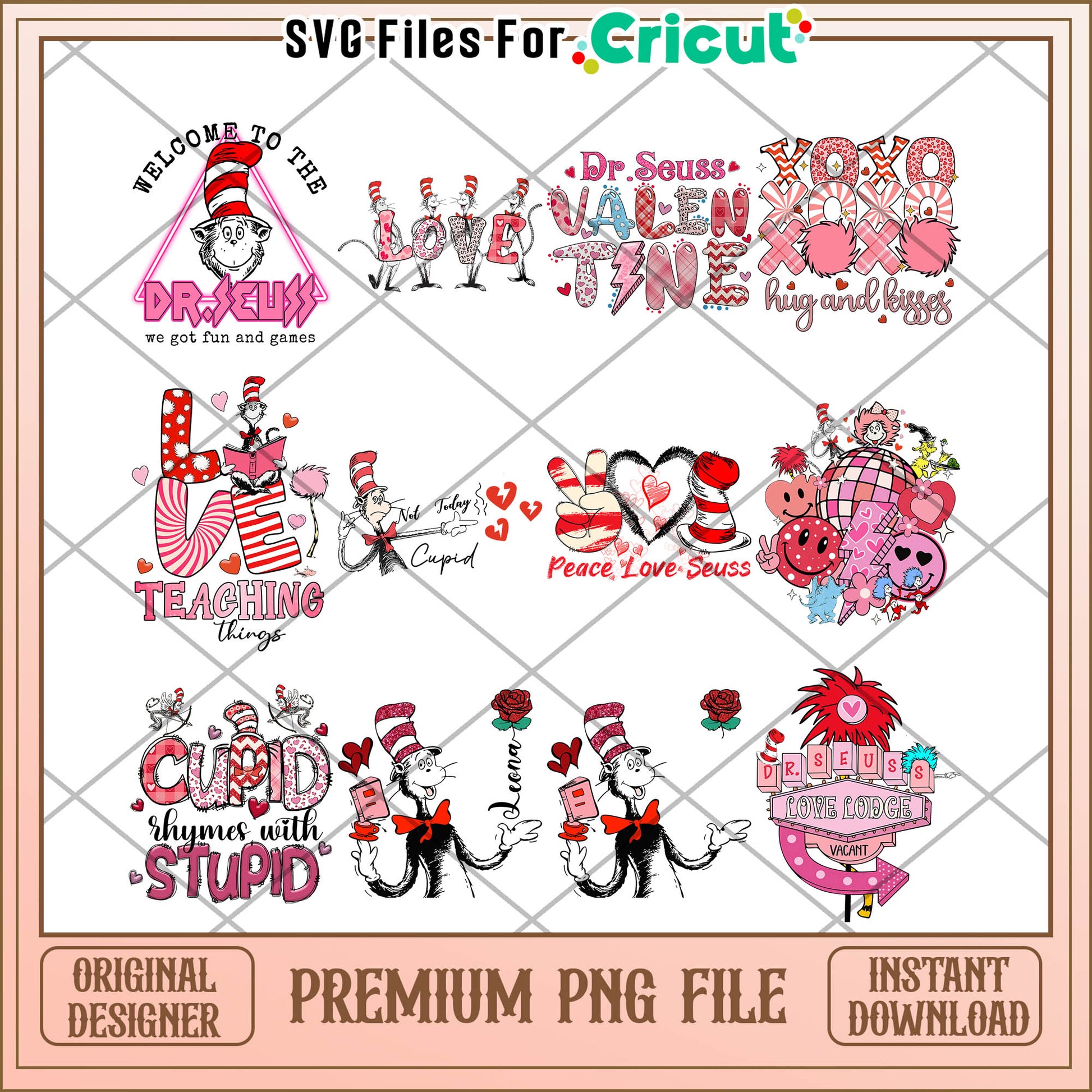 Dr Seuss Love Bundle PNG for Creative Projects Download