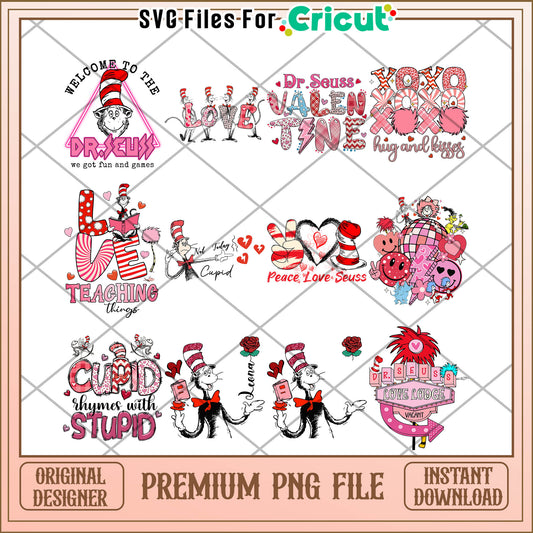 Dr Seuss Love Bundle PNG for Creative Projects Download