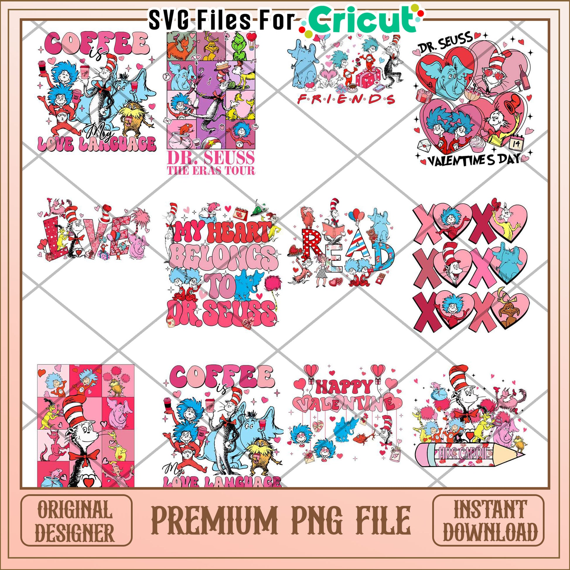 Dr Seuss Love and Coffee Bundle Premium PNG Download
