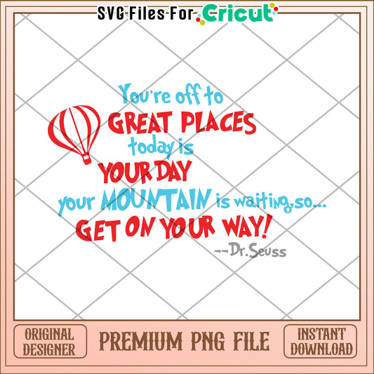 Dr Seuss Quote PNG Instant Download