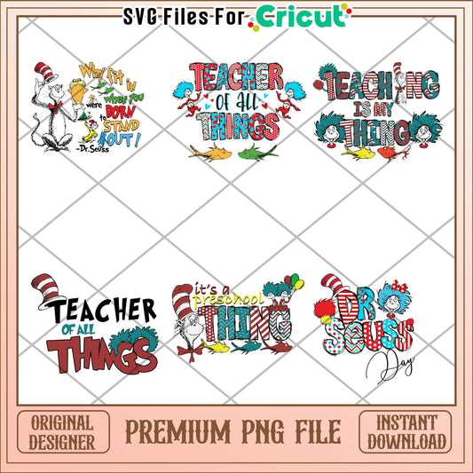 Dr Seuss Teacher Bundle PNG Fun Classroom Designs Download