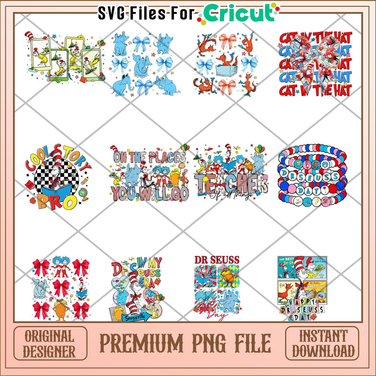 Dr Seuss Theme Bundle PNG Files for Creative Projects