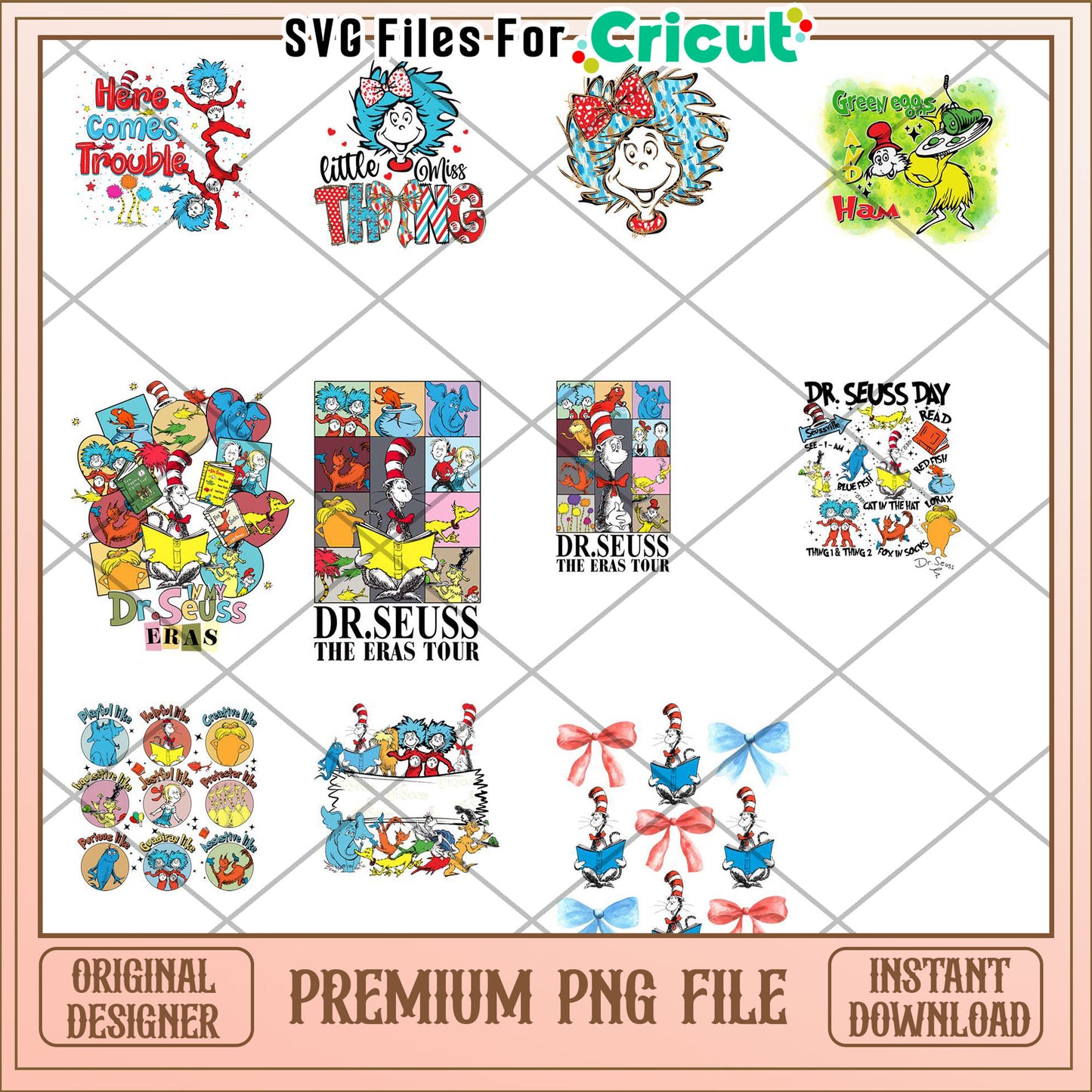 Dr Seuss Themed Bundle PNG for Creative Projects Download
