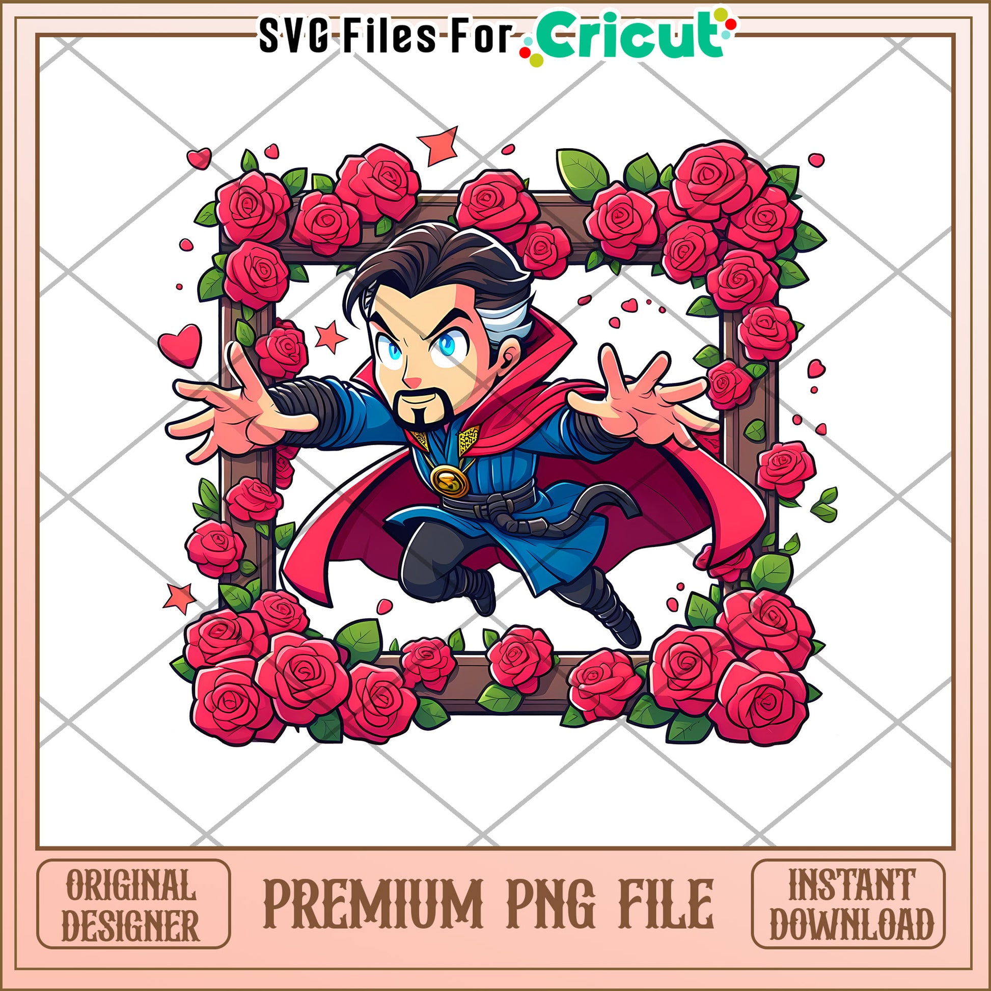 Dr Strange Roses PNG Cricut File