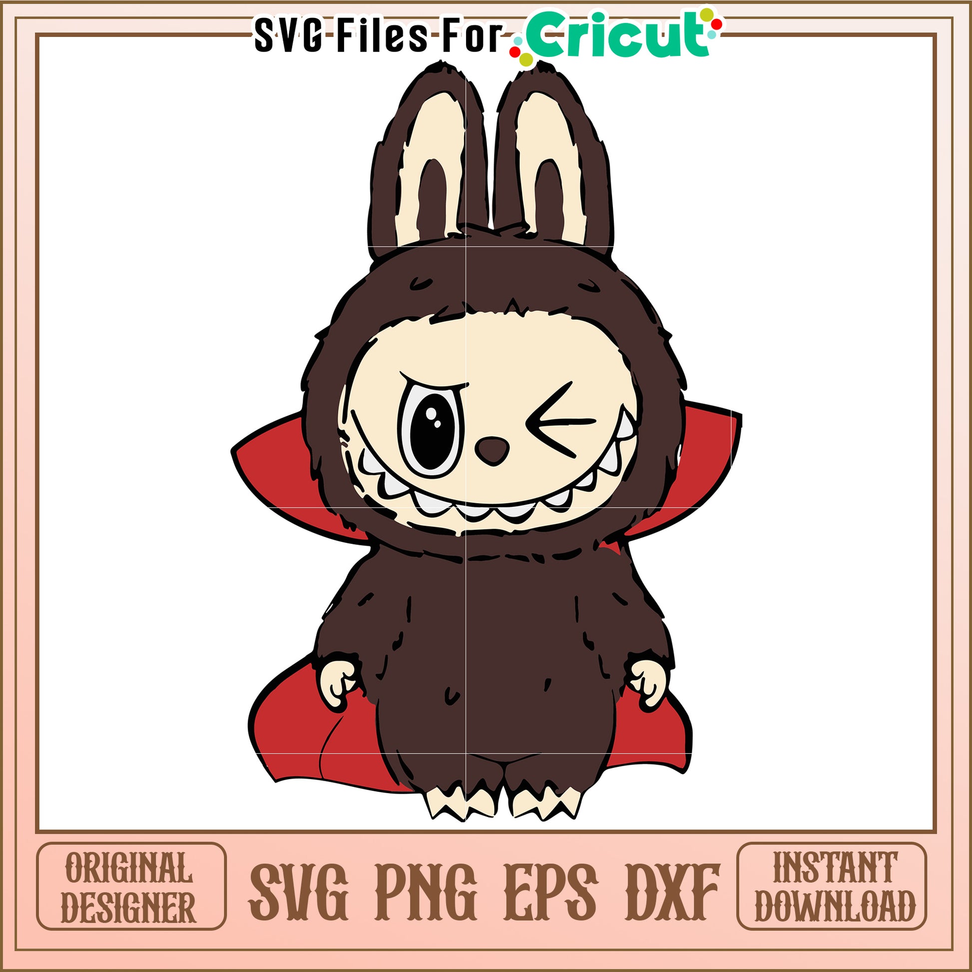 Dracu labubu svg, halloween holiday svg, spooky halloween decorations​ svg