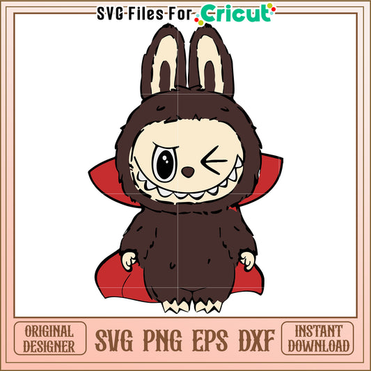 Dracu labubu svg, halloween holiday svg, spooky halloween decorations​ svg
