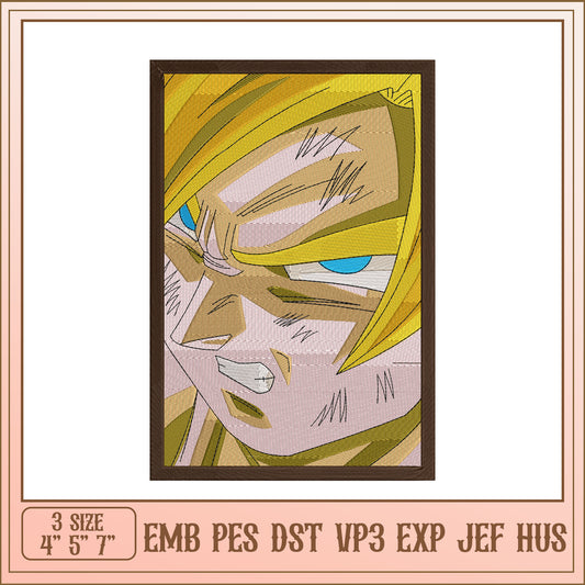 Dragon Ball Inspired Embroidery Design for Craft Projects