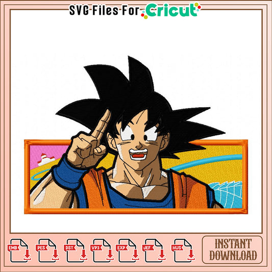 Dragon Ball Inspired Embroidery Design for Instant Download