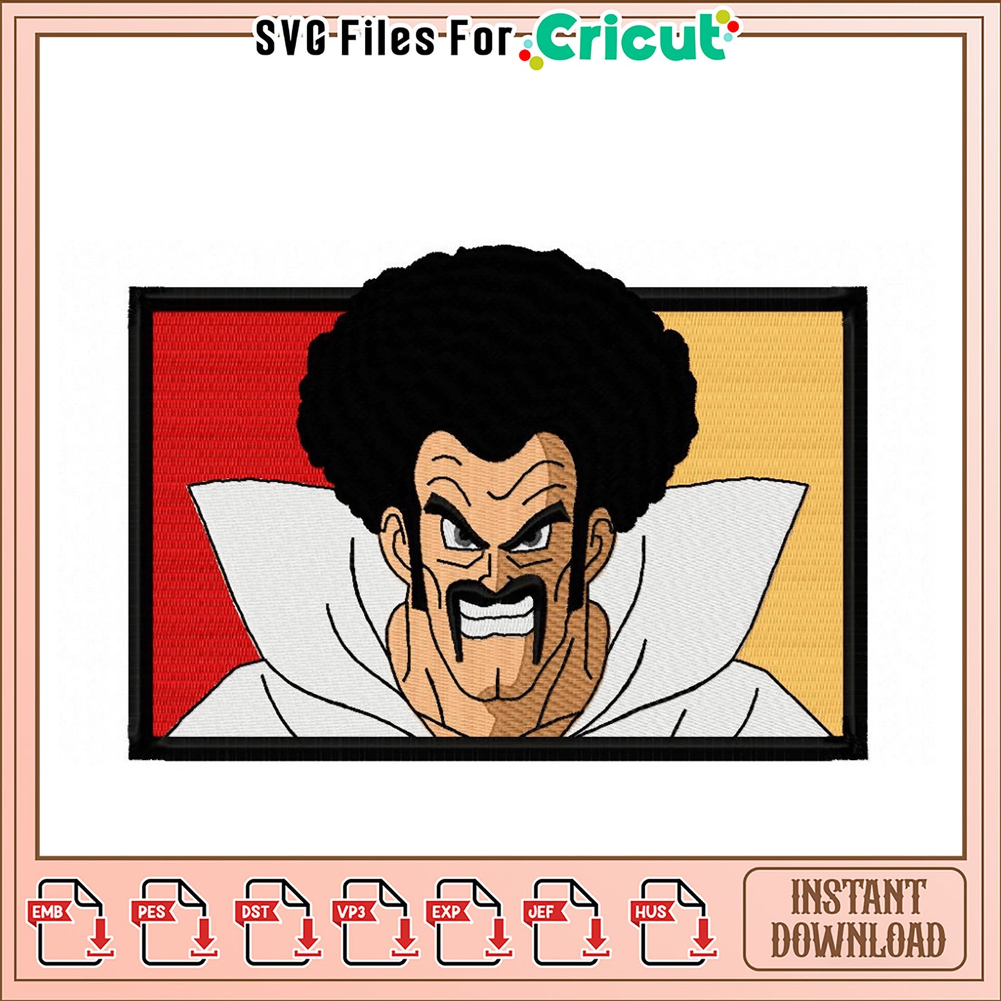 Dragon Ball Master Roshi Embroidery Design