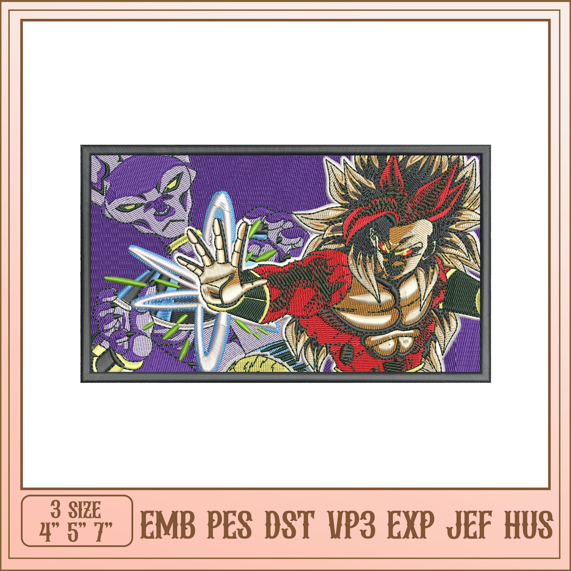 Dragon Ball Super Embroidery Design