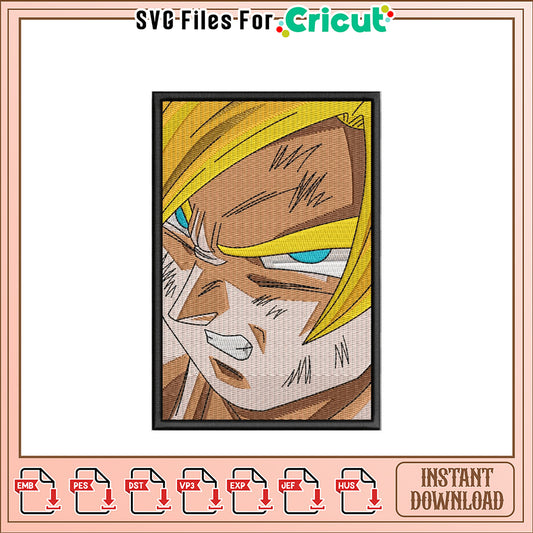 Dragon Ball Z Embroidery Design Instant Download